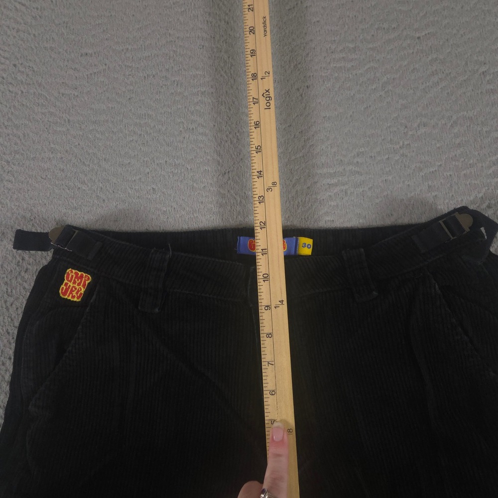 Empyre Pants Mens 30x28 Black Corduroy Cargo Skate Straight Multi Pocket Y2K - Picture 4 of 10